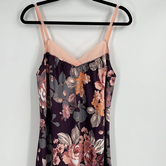 NWT Vintage Cabernet by Sleep Sense Blackberry Floral Slip Sleepwear Small - Picture 3 of 7
